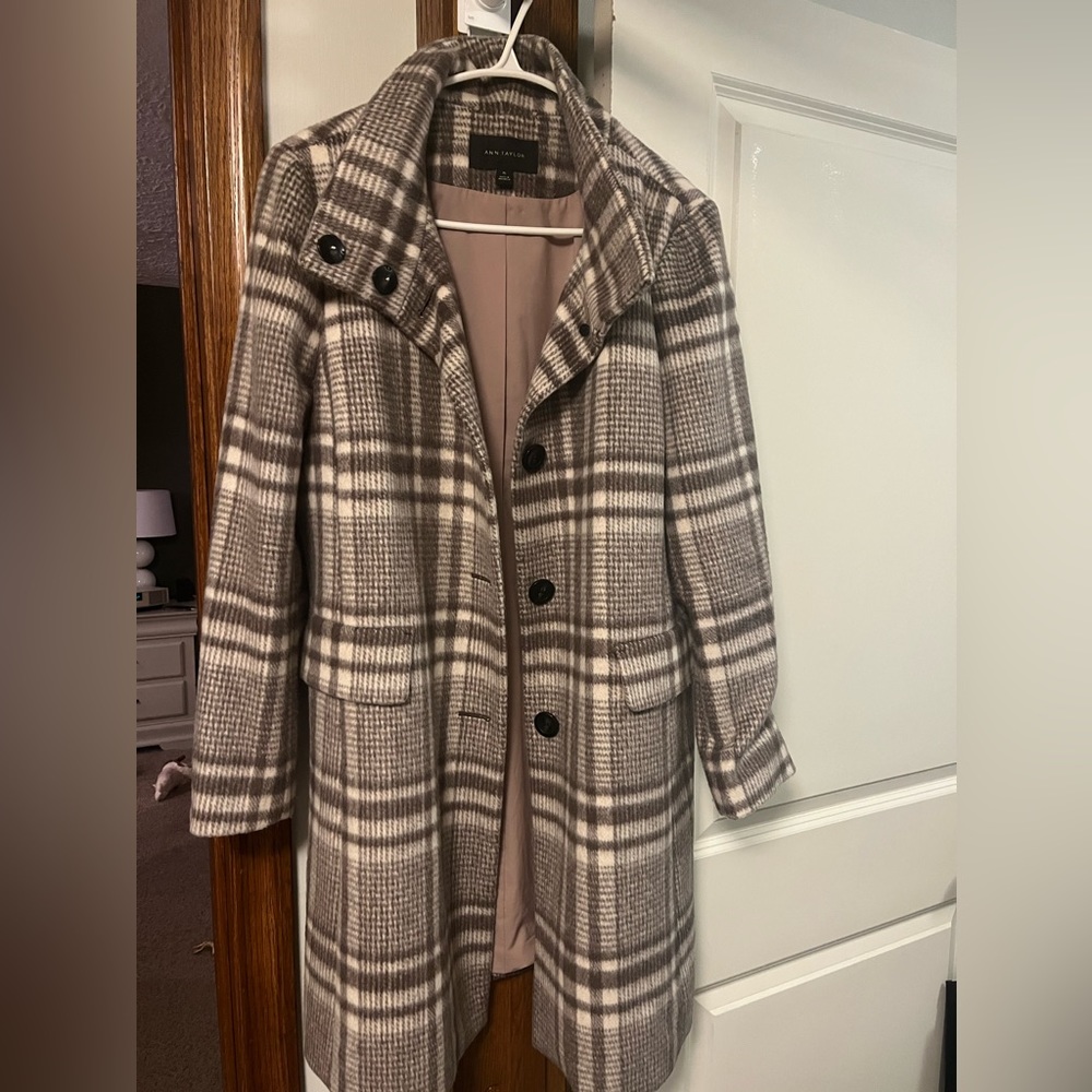 Ann Taylor XL grey wool coat